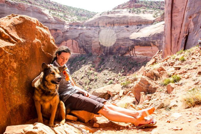 Sofie chilling with Cody